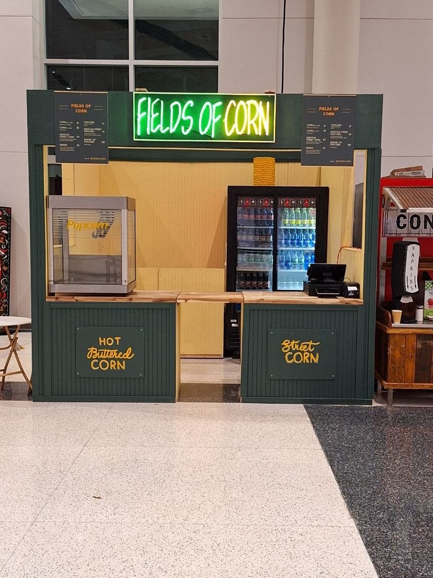 Fields of Corn popcorn booth interior