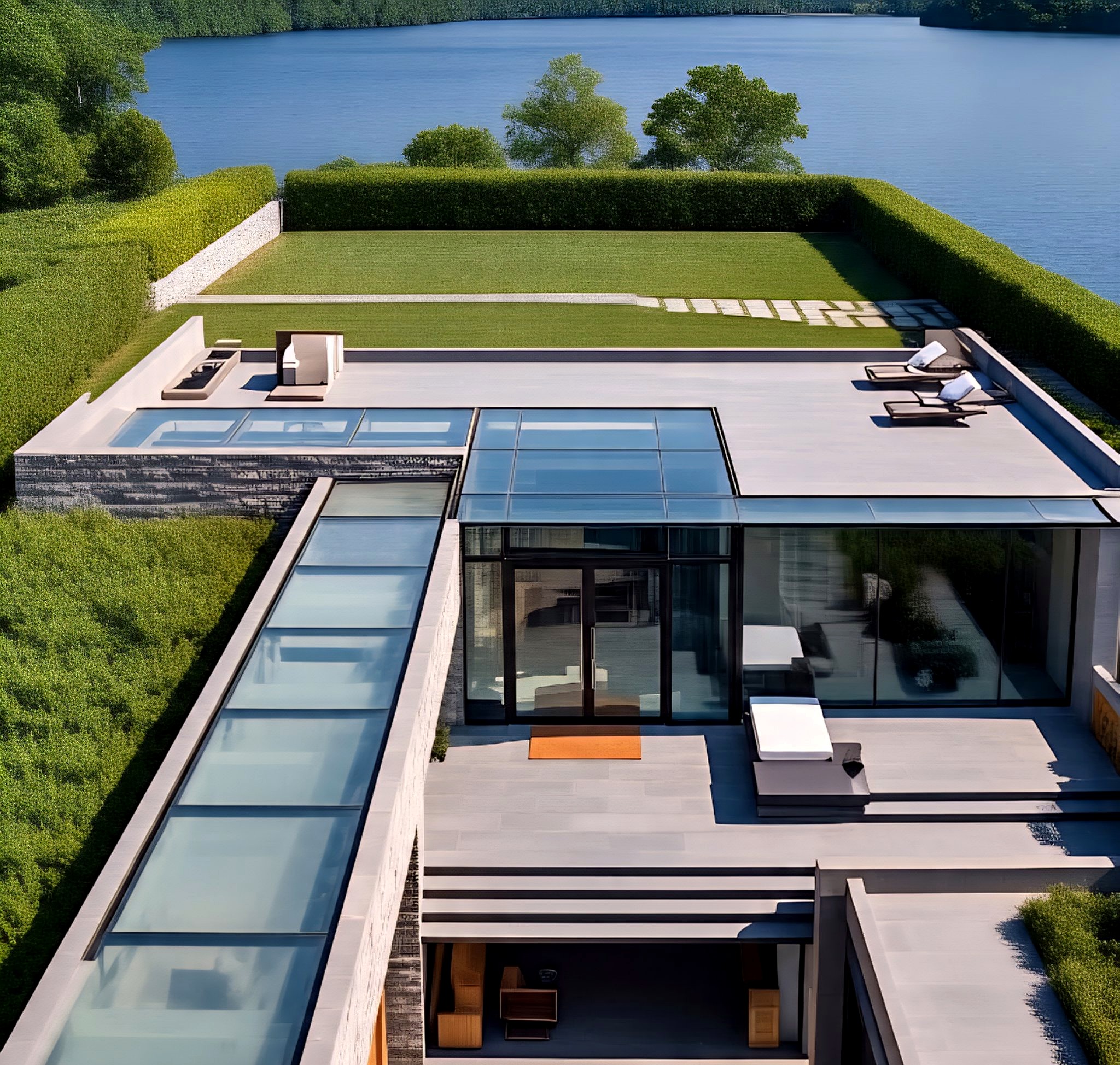 Lakeside modern residence design vision concept