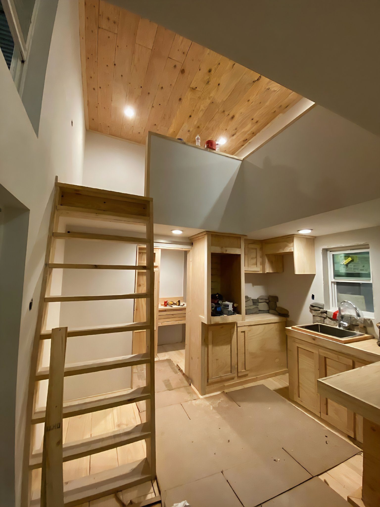 Kitchen interior under construction