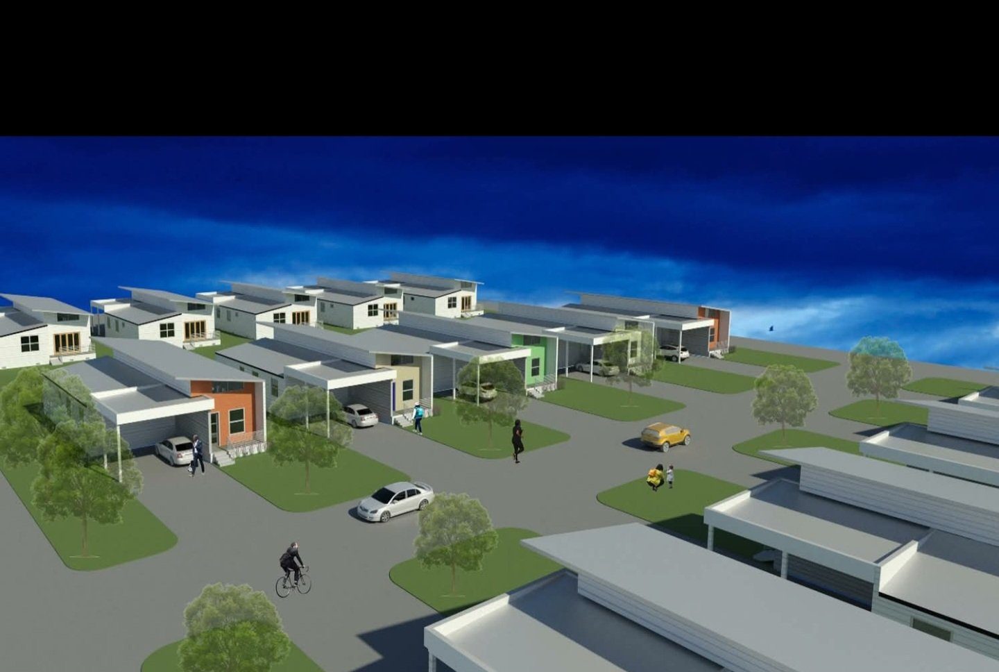 Residential community 3D concept